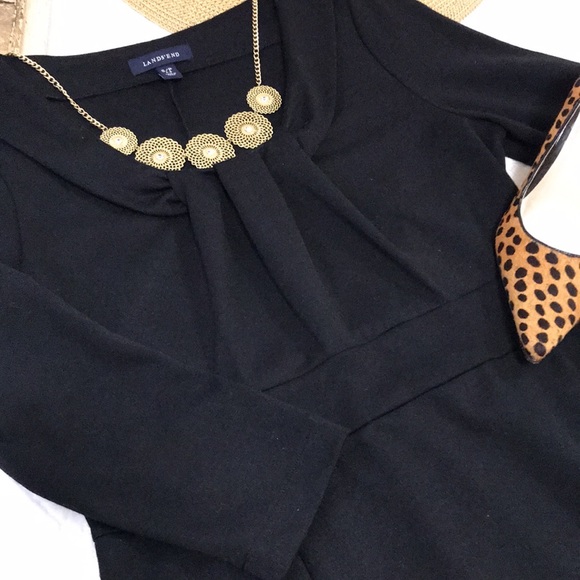 Lands End Black Knit Dress - Picture 4 of 13